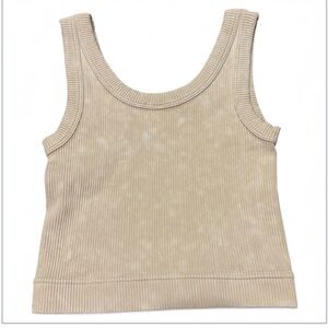 Zenana Ribbed Crop Tank Top